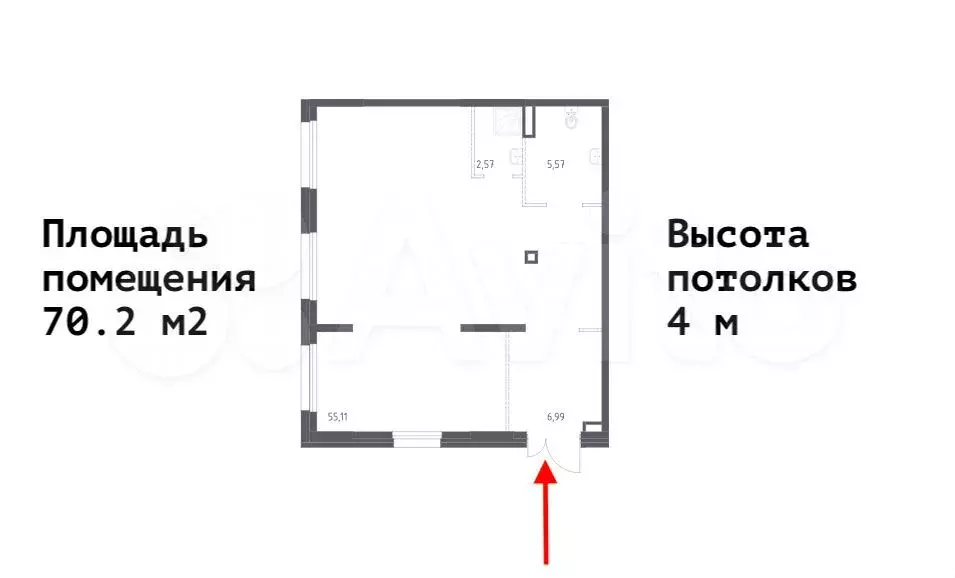 Квартал Ивакино продажа помещения 70.2 м - Фото 1
