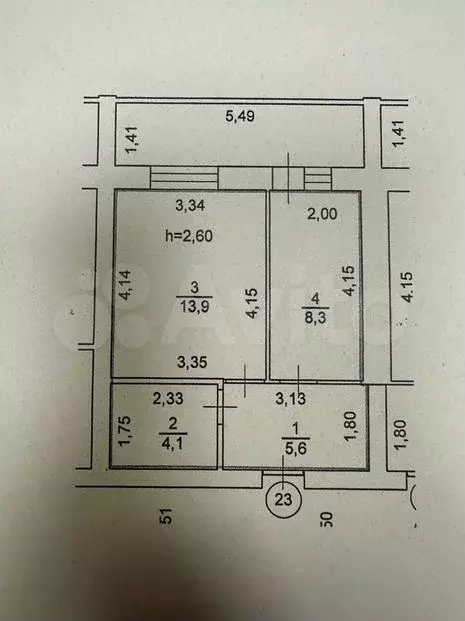 1-к. квартира, 31,9м, 5/5эт. - Фото 0