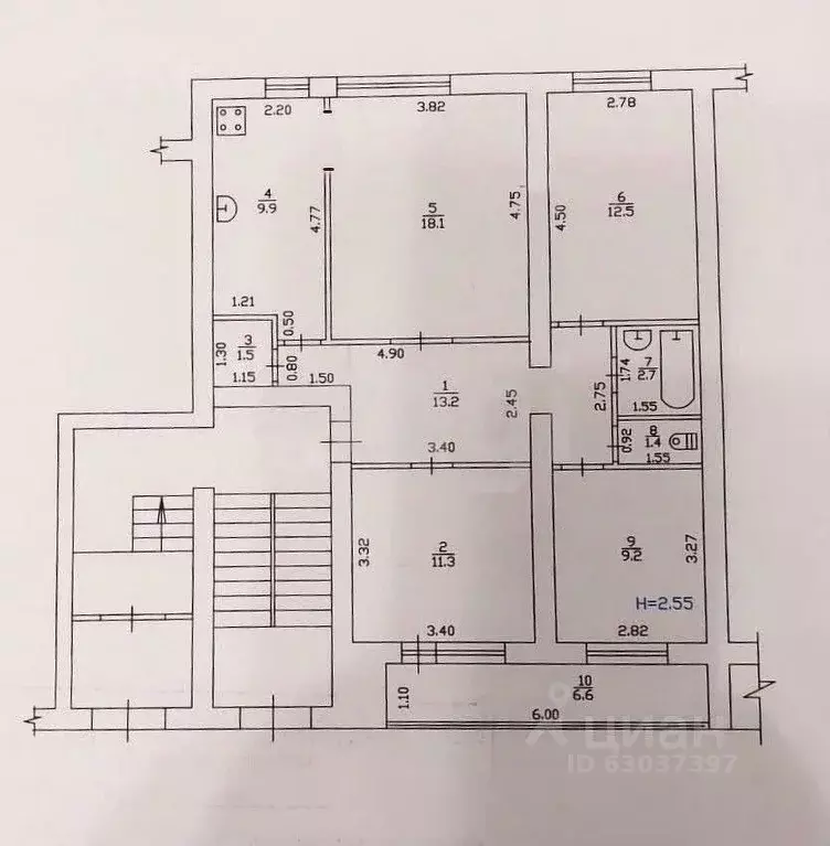 4-к кв. Краснодарский край, Горячий Ключ Пролетарский пер., 18А (79.8 ... - Фото 2