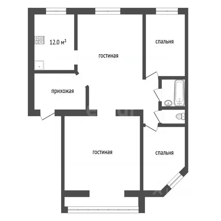 4-к кв. Ростовская область, Таганрог Инструментальная ул., 43Ак4 ... - Фото 2