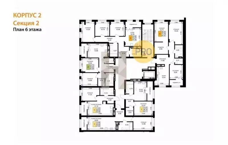 3-к кв. Калининградская область, Гурьевск ул. Героя России ... - Фото 2