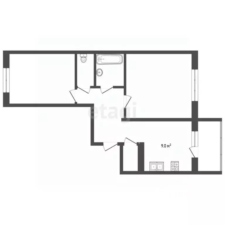 2-к кв. Московская область, Балашиха Ольгино мкр, ул. Граничная, 28 ... - Фото 2
