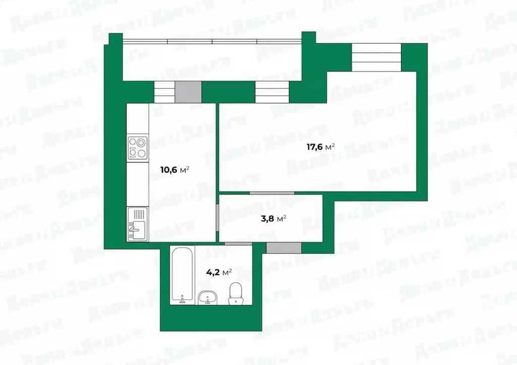 1-к кв. Кировская область, Киров ул. Ленина, 191к2 (38.8 м) - Фото 1