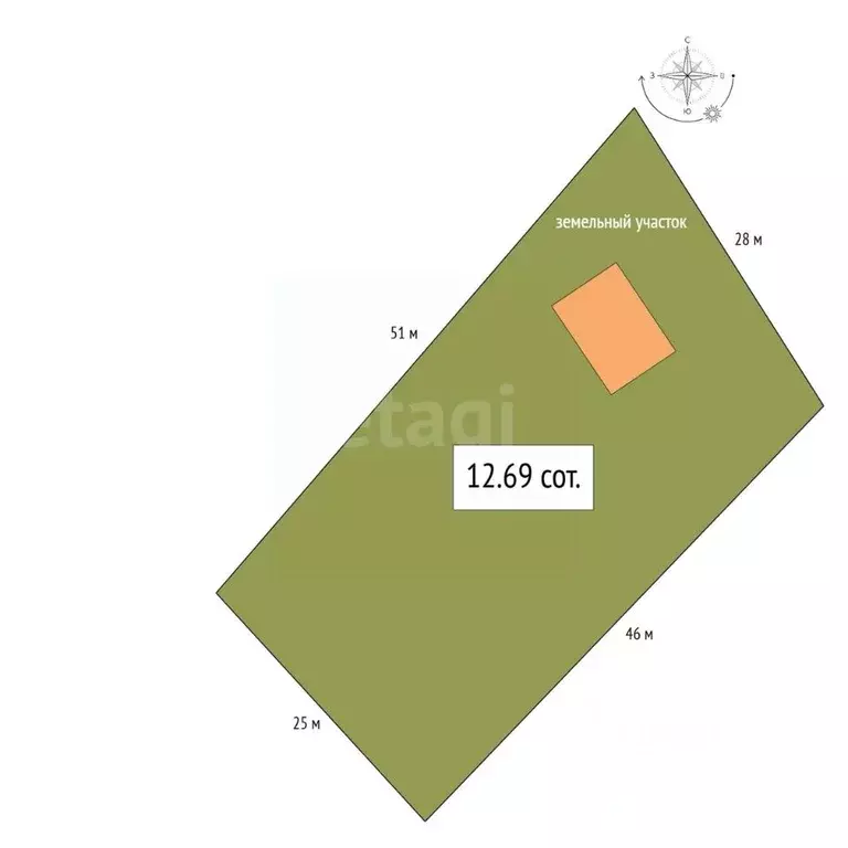 Участок в Алтай, Чемальский район, с. Чемал Полевая ул., 11 (12.69 ... - Фото 1