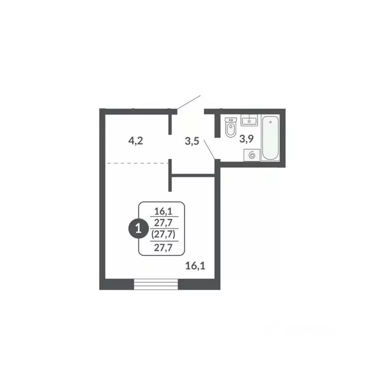 Студия Кировская область, Киров Московская ул., 209 (27.7 м) - Фото 0