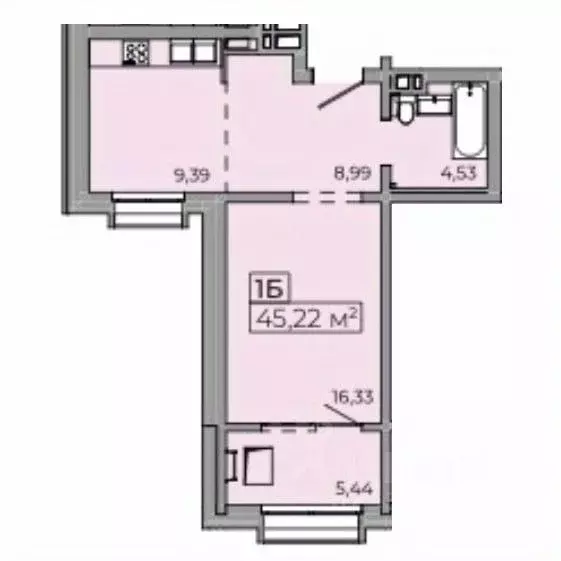 1-к кв. Иркутская область, Иркутск Байкальская ул., 89 (45.8 м) - Фото 1