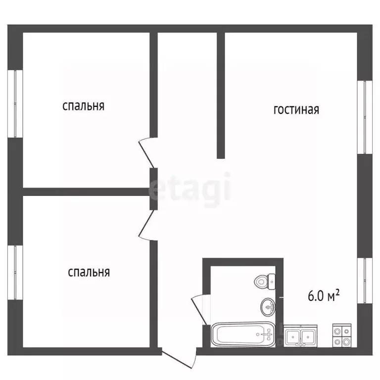 3-к кв. Коми, Ухта Чибьюская ул., 13 (58.5 м) - Фото 1