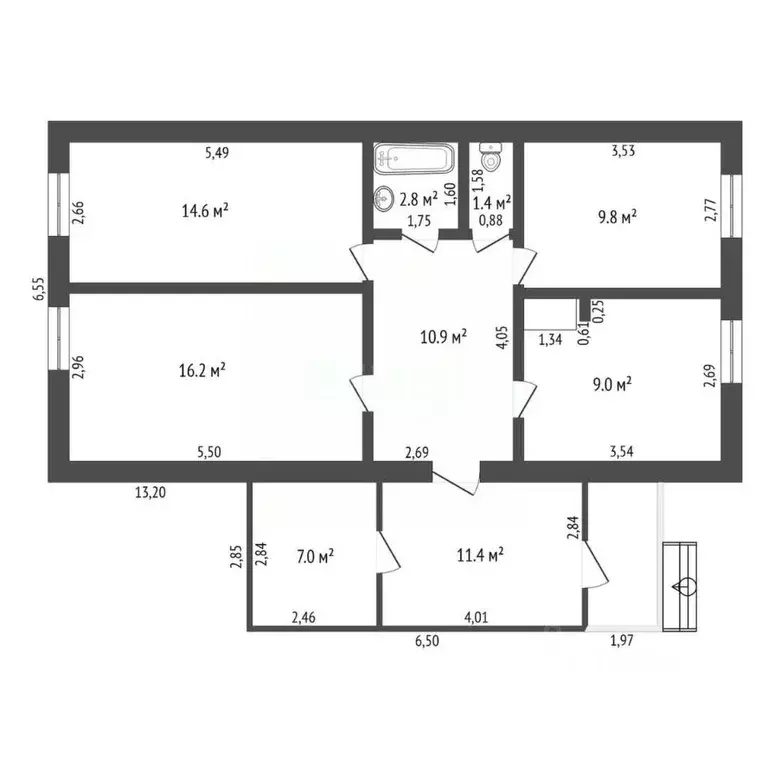 Дом в Амурская область, Благовещенский район, с. Новотроицкое ул. 70 ... - Фото 2