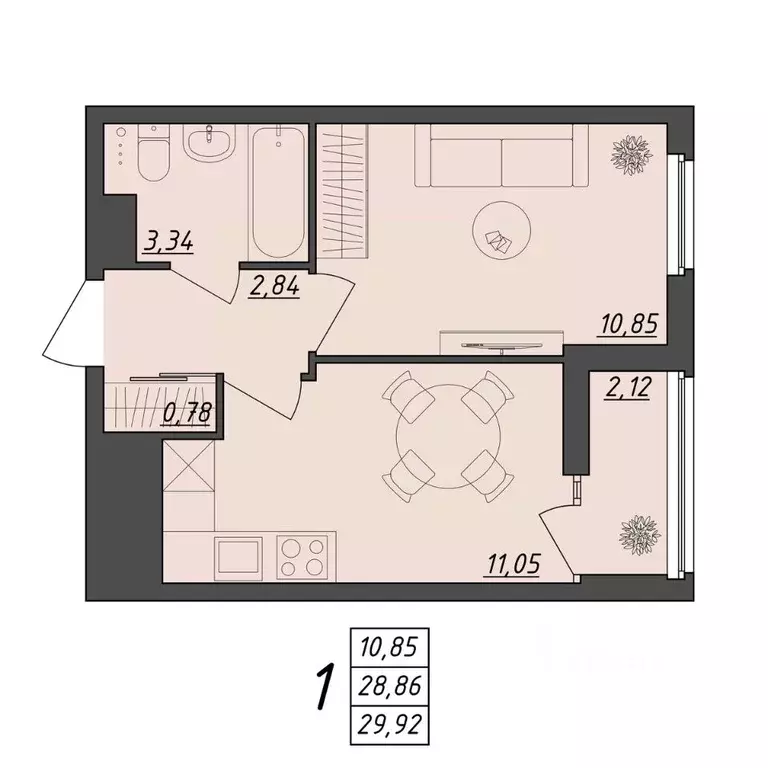 1-к кв. Волгоградская область, Волгоград ул. Алехина, 7к7 (29.92 м) - Фото 0