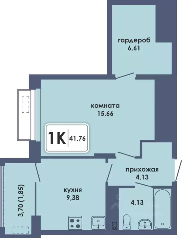 1-к кв. Пермский край, Пермь Камская Долина мкр, Аксиома жилой ... - Фото 0