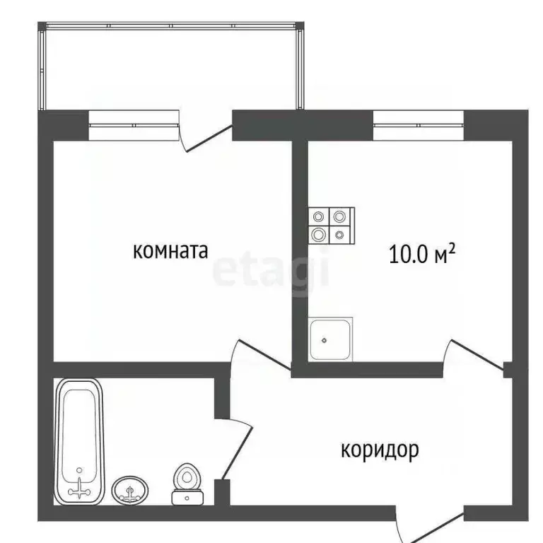 1-к кв. Ростовская область, Ростов-на-Дону просп. Ленина, 46/2 (29.5 ... - Фото 1