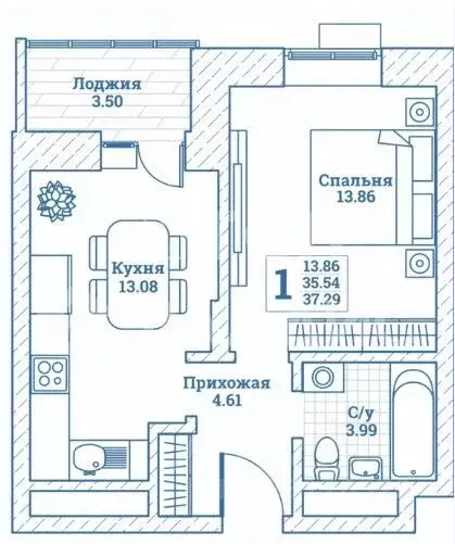 1-к кв. Московская область, Щелково городской округ, Монино пгт ул. ... - Фото 1