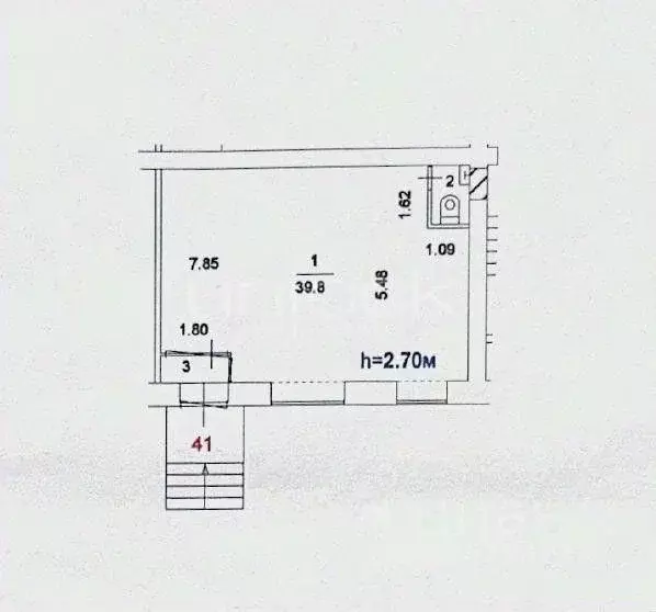 Помещение свободного назначения в Москва ул. Шаболовка, 38 (43 м) - Фото 2