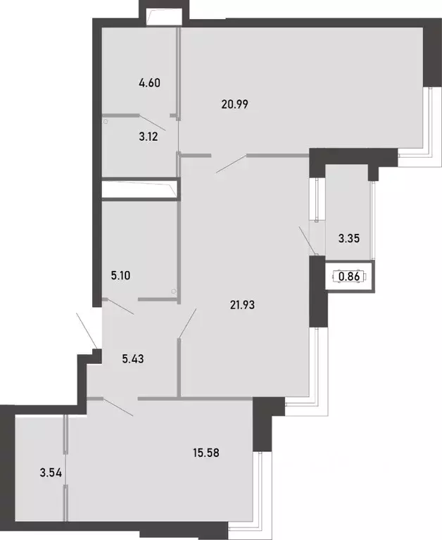 2-к кв. Тульская область, Тула ул. Фридриха Энгельса, 70А (84.5 м) - Фото 2