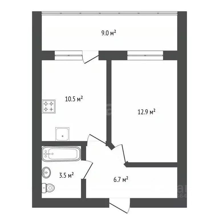 1-к кв. Амурская область, Благовещенский район, с. Чигири ул. ... - Фото 1
