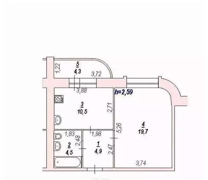 1-к кв. Ростовская область, Ростов-на-Дону ул. Лелюшенко, 13 (40.0 м) - Фото 1