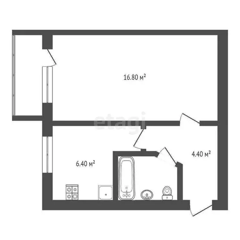 1-комнатная квартира: Симферополь, Киевская улица, 132 (31 м) - Фото 0