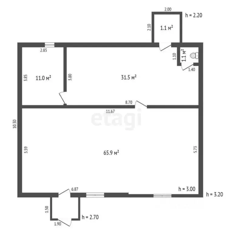 Торговая площадь в Коми, Парма пгт ул. Новоселов, 2 (1526 м) - Фото 1