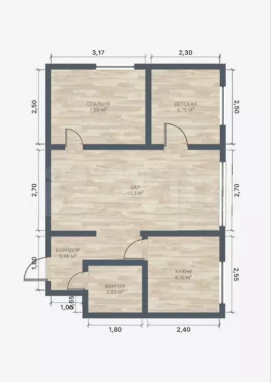 3-к. квартира, 45 м, 5/5 эт. - Фото 0