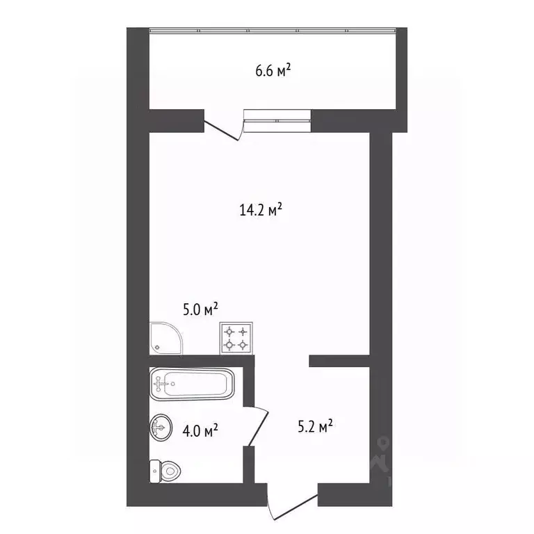 Студия Амурская область, Благовещенск ул. Островского, 116 (31.7 м) - Фото 2