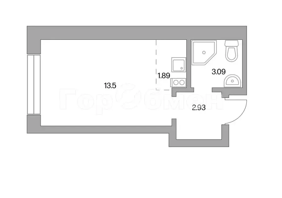 Квартира-студия: Балашиха, улица Яганова, 8 (21.3 м) - Фото 1