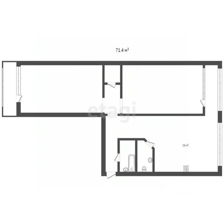 2-к кв. Ставропольский край, Пятигорск ул. Нежнова (78.0 м) - Фото 1