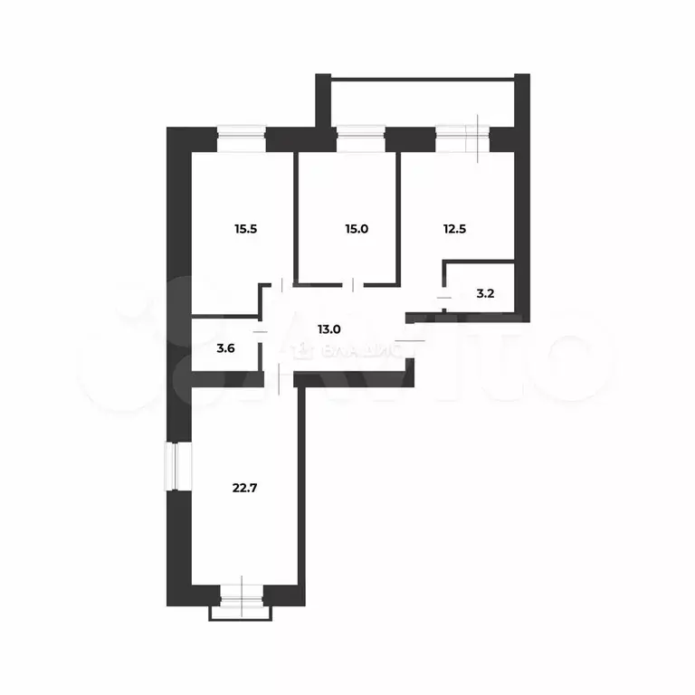 3-к. квартира, 89,6 м, 7/9 эт. - Фото 0