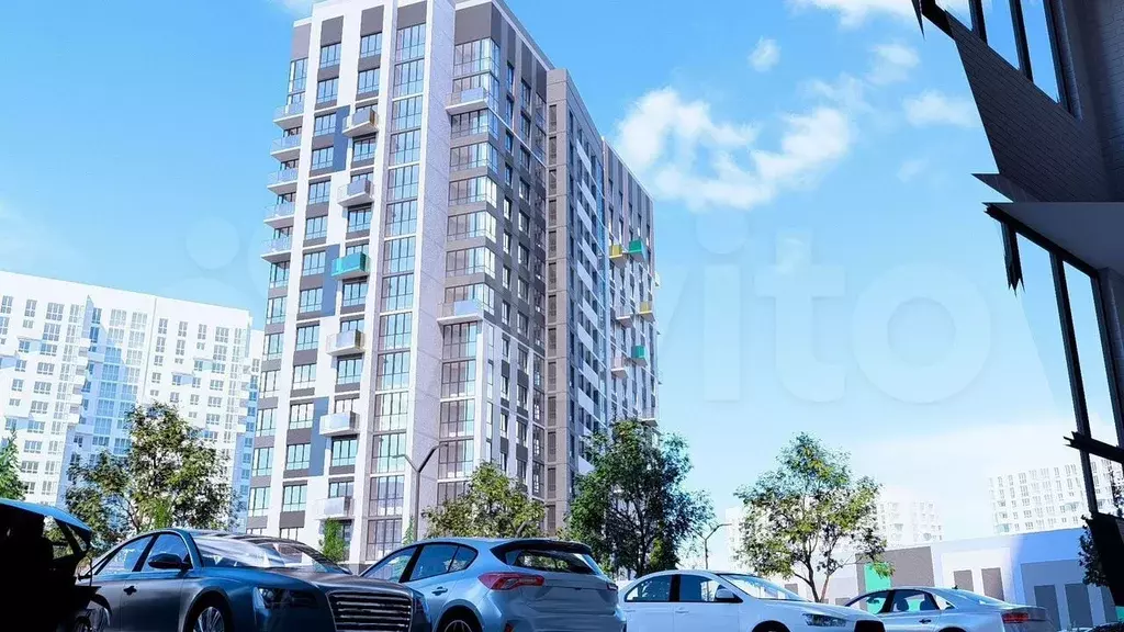 1-к. квартира, 43,7 м, 15/16 эт. - Фото 0