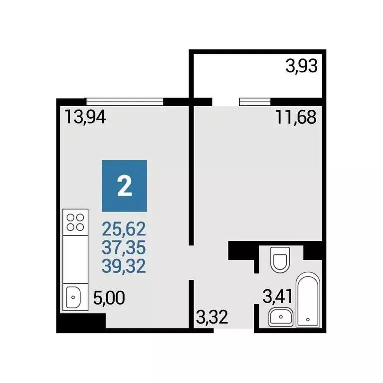 1-комнатная квартира: Анапа, улица Ленина, 239 (39.25 м) - Фото 1
