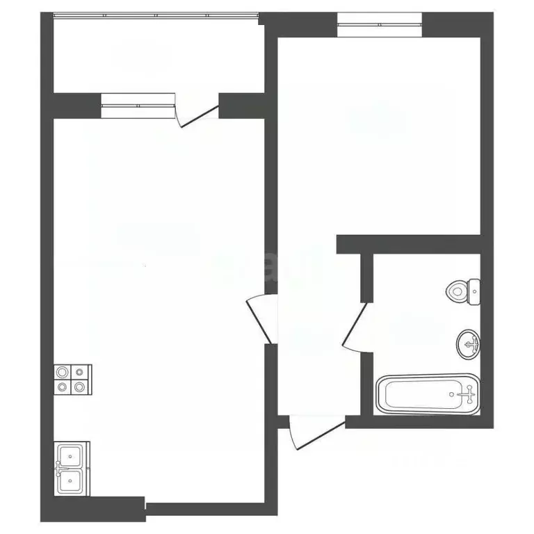 1-к кв. Краснодарский край, Анапа ул. Адмирала Пустошкина, 22к8 (37.0 ... - Фото 1