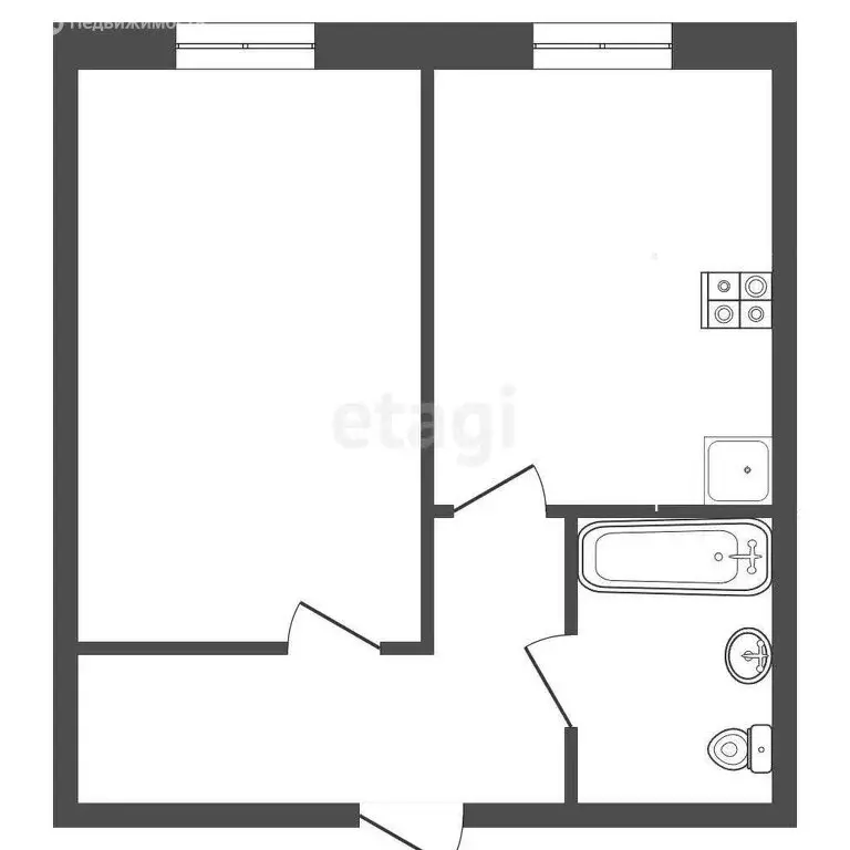 1-комнатная квартира: Пермь, Кузбасская улица, 33 (34 м) - Фото 0