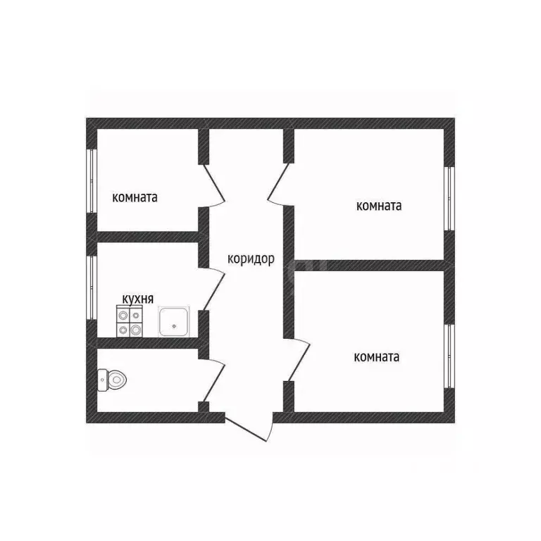 3-к кв. Ленинградская область, Волхов ул. Пирогова, 9 (62.9 м) - Фото 1