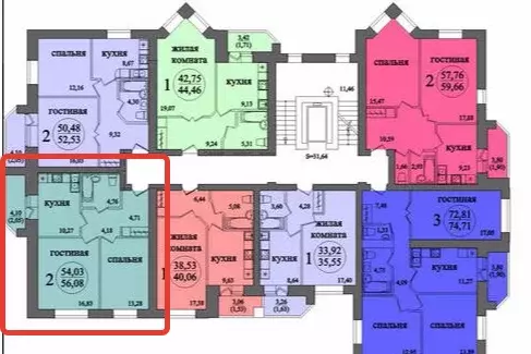 Продаётся 2-к квартира, 54 м - Фото 1