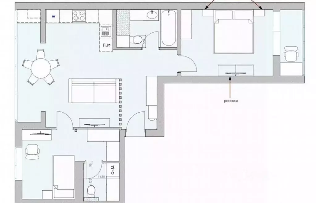 3-к кв. Краснодарский край, Краснодар ул. 3-я Трудовая, 1/3 (61.0 м) - Фото 0