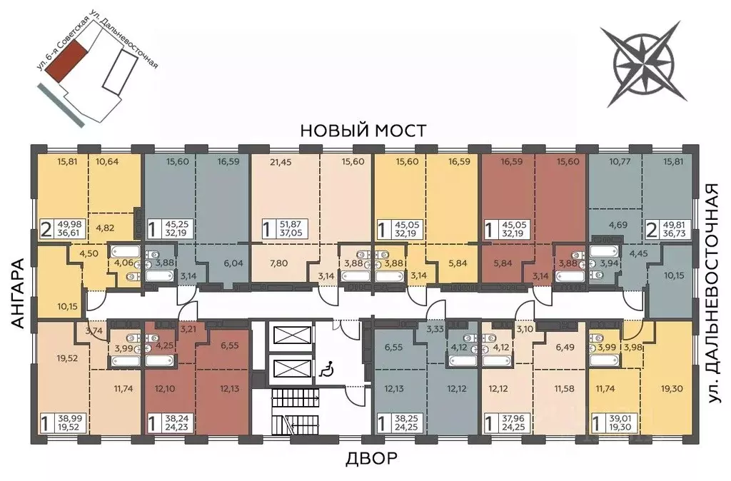 1-к кв. Иркутская область, Иркутск Дальневосточная ул., 50 (39.01 м) - Фото 1