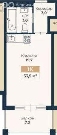 Квартира-студия: Алушта, улица Ленина, 17 (33.5 м) - Фото 1