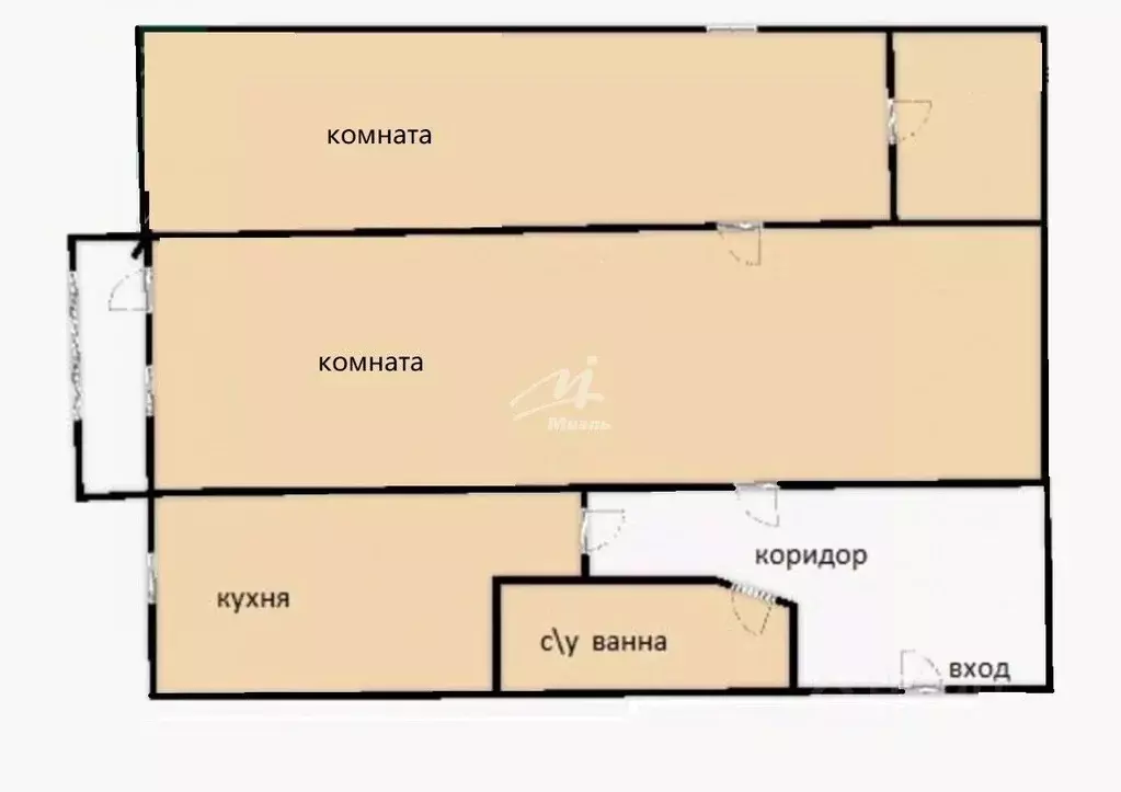 2-к кв. Севастополь ул. Новикова, 31 (42.1 м) - Фото 1