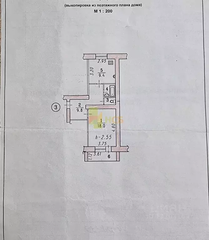 1-к кв. Омская область, Омск ул. Крупской, 19/2 (41.1 м) - Фото 2