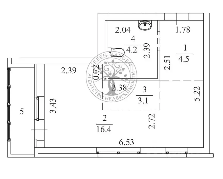 Студия Свердловская область, Екатеринбург ВИЗ жилрайон, Русь-2 жилой ... - Фото 2
