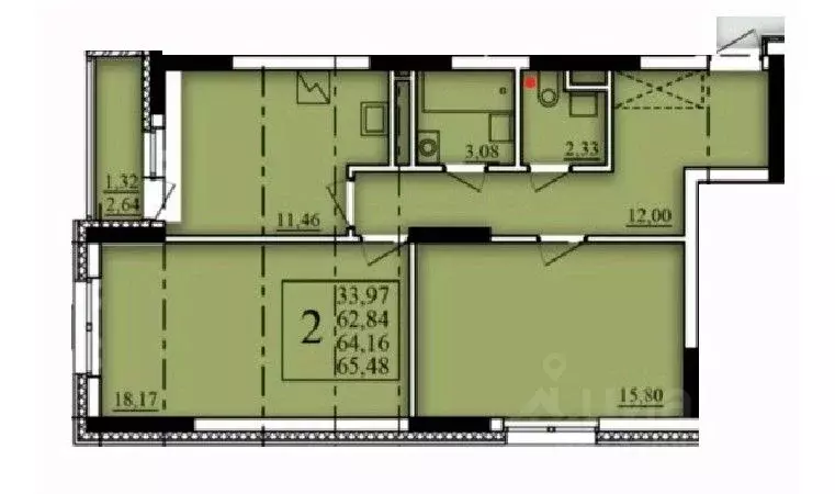 2-к кв. Башкортостан, Уфа Затон-Восточный жилрайон, Паруса жилой ... - Фото 1