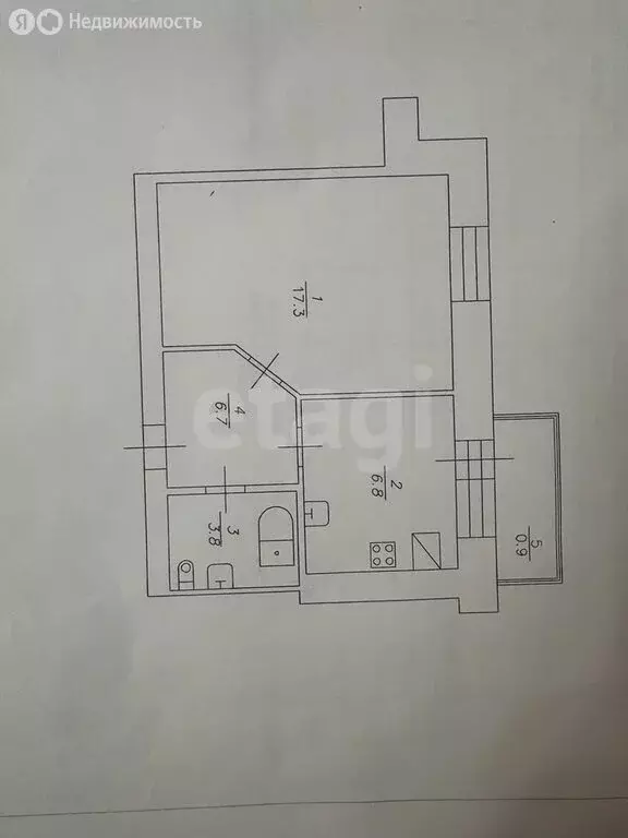 1-комнатная квартира: Казань, улица Тылсым, 15к2 (34.6 м) - Фото 0