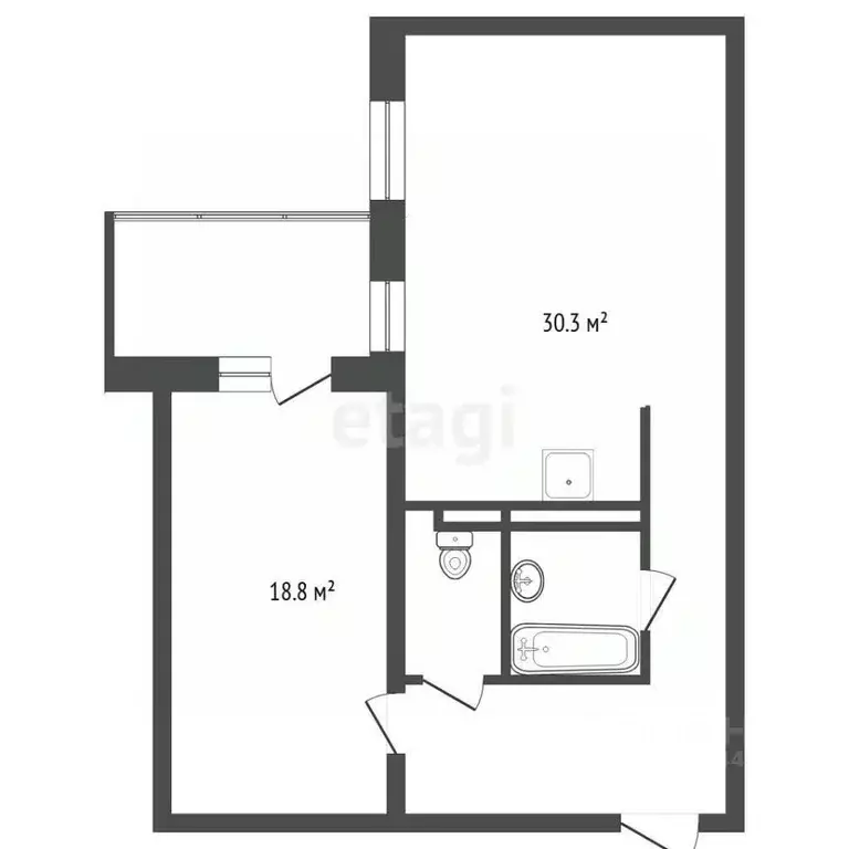 1-к кв. Тюменская область, Тюмень ул. Московский Тракт, 143к5 (71.8 м) - Фото 1