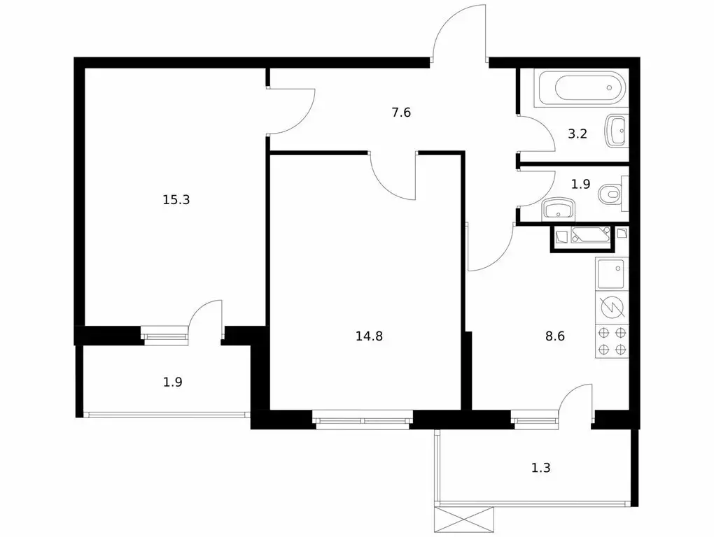 2-комнатная квартира: Москва, Муравская улица, 44к2 (54.6 м) - Фото 1