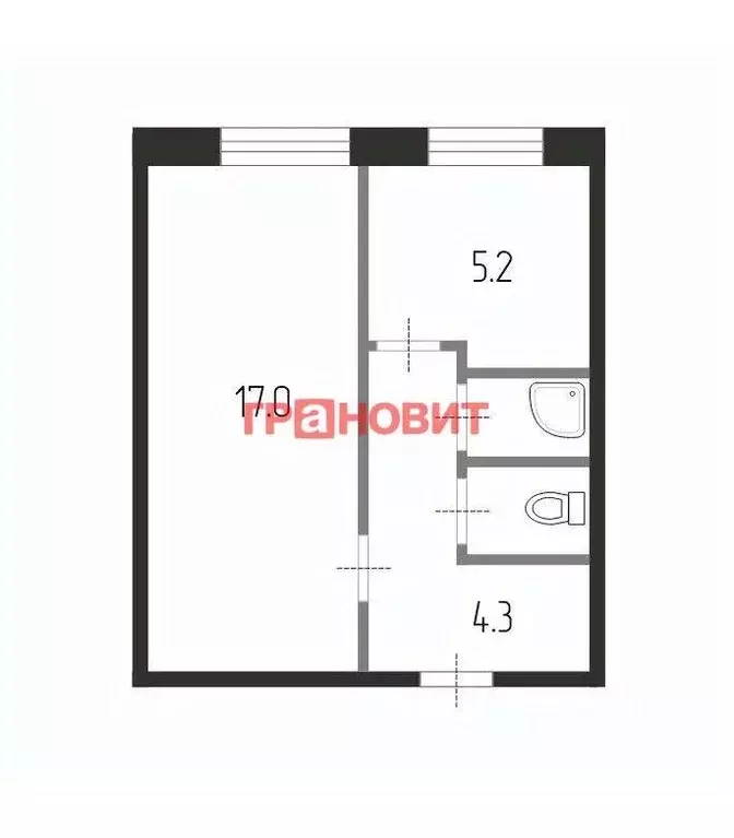 1-к кв. Новосибирская область, Обь ул. ЖКО Аэропорта, 27 (29.0 м) - Фото 2