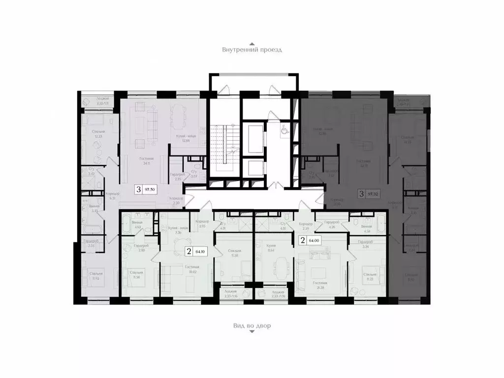 3-комнатная квартира: Москва, 1-я улица Бухвостова, 2к3 (97.4 м) - Фото 1