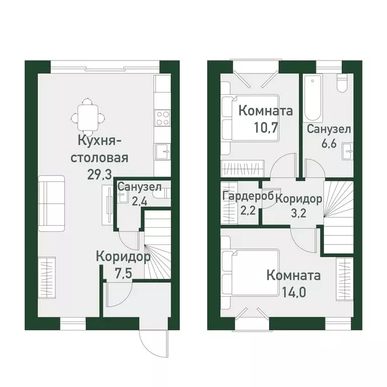 2-комнатная квартира: Челябинский городской округ, посёлок Западный, ... - Фото 1