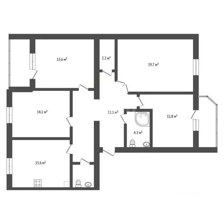 3-к кв. Амурская область, Благовещенск Октябрьская ул., 130 (105.9 м) - Фото 2