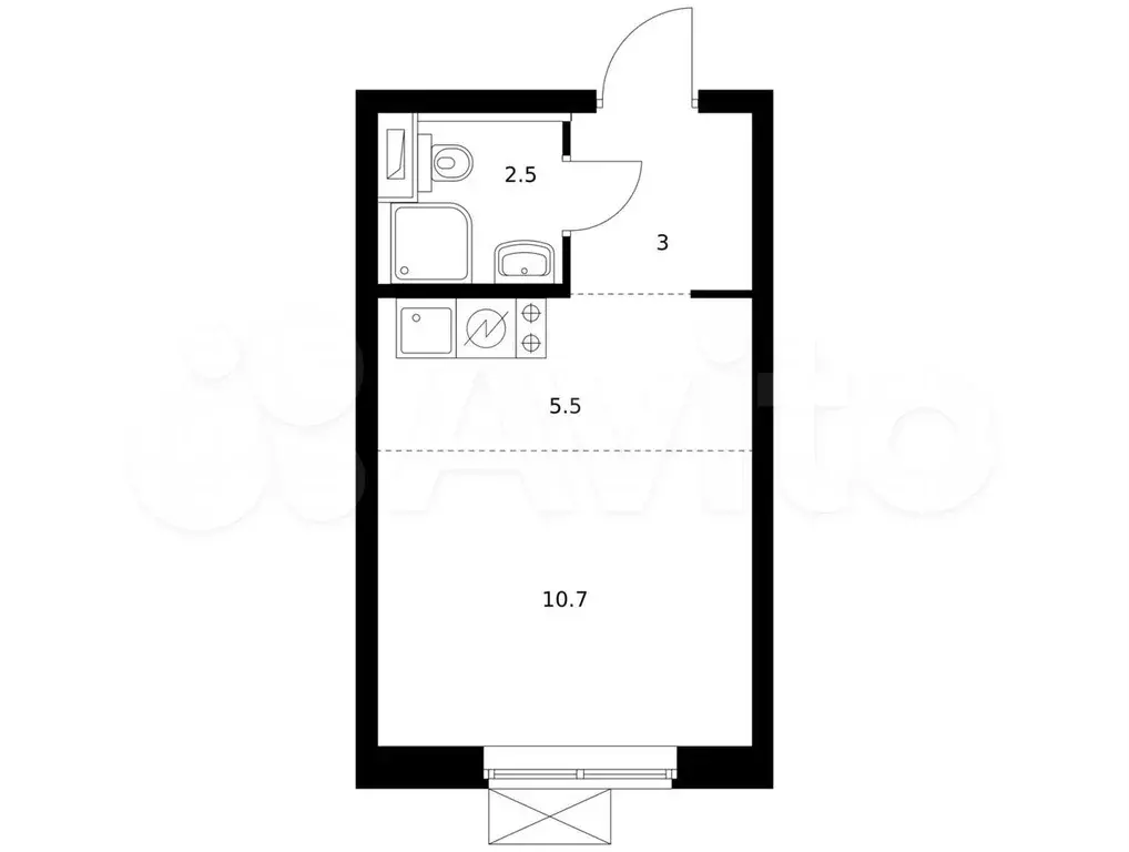 Квартира-студия, 21,7 м, 23/24 эт. - Фото 0