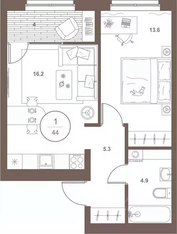 1-к кв. Пензенская область, Пенза Арбеково жилрайон, Дальнее Арбеково ... - Фото 1