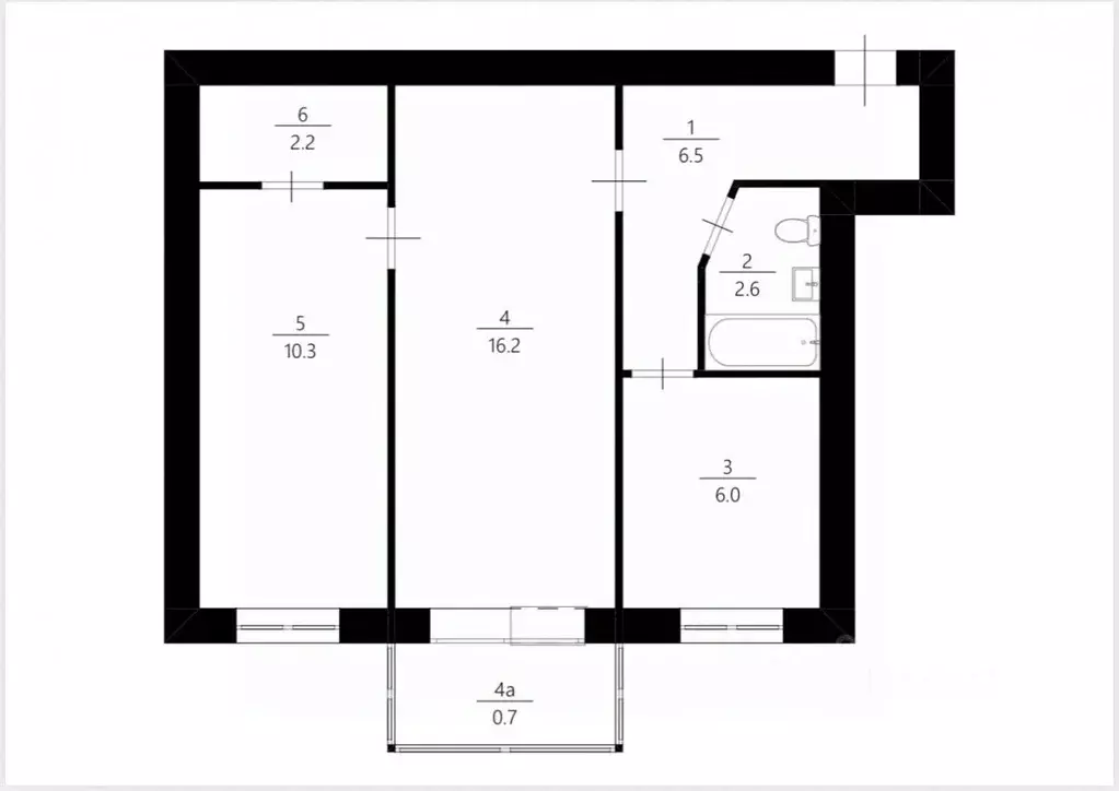 2-к кв. Крым, Евпатория ул. Фрунзе, 50 (44.3 м) - Фото 1
